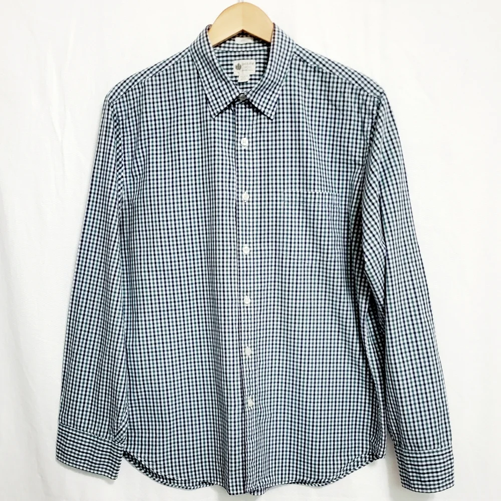 J. Crew Tailored Fit Gingham Plaid Longsleeve Button Down Shirt Large